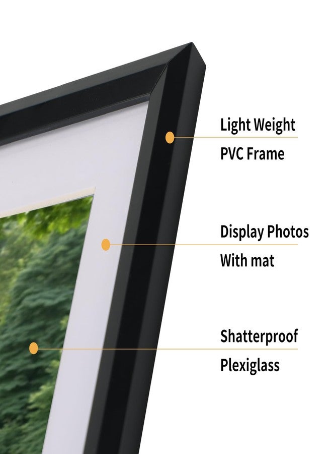 Edenseelake مجموعة إطارات صور إيدنسيلك 8x10، 6 قطع، إطارات صور سوداء متعددة الاستخدامات لصور 5x7 مع إطار داخلي أو 8x10 بدون إطار داخلي، إطار صور للمعرض للتعليق على الحائط أو وضعه على الطاولة - Image 3