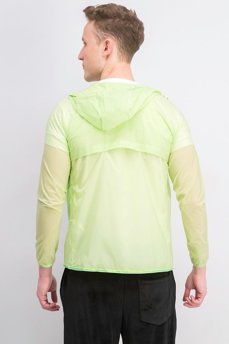 UNDER ARMOUR Men Sportswear Fit Full Zip Long Sleeves Training Jacket, Neon Green - Image 3