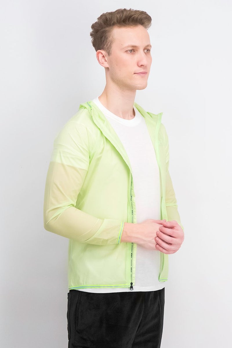 UNDER ARMOUR Men Sportswear Fit Full Zip Long Sleeves Training Jacket, Neon Green - Image 4