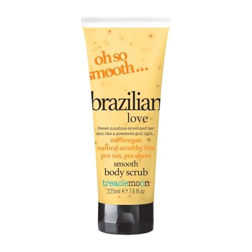 Treaclemoon Oh So Smooth Brazilian Love Body Scrub 225ml – Exfoliating Pre-Tan & Pre-Shave Scrub with Natural Scrubby Bits, Vegan, Moisturizing & Scented for Soft, Smooth Skin | Suitable for All Skin - Image 1
