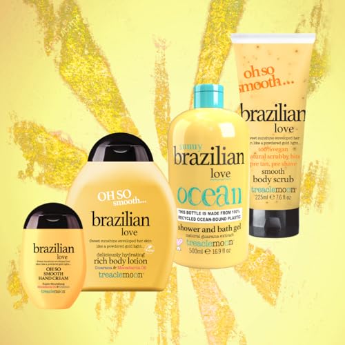 Treaclemoon Oh So Smooth Brazilian Love Body Scrub 225ml – Exfoliating Pre-Tan & Pre-Shave Scrub with Natural Scrubby Bits, Vegan, Moisturizing & Scented for Soft, Smooth Skin | Suitable for All Skin - Image 2