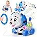 HumorPlay لعبة جرو موسيقية للأطفال HumorPlay 61218 شهر زحف ومشي للأطفال من عمر سنة هدايا عيد ميلاد للأطفال من عمر سنة هدية ثنائية اللغة للأطفال من 6 7 8 9 10 أشهر - Image 3