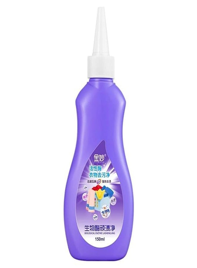 Bitrexup Stain Remover, Active Enzyme Laundry Stain Remover Purple Bottle, Active Enzyme Laundry Stain Remover, Garment Stubborn Stain Cleaner Oil Remover, Clothes Oil Stain Remover (150 ml) - Image 1