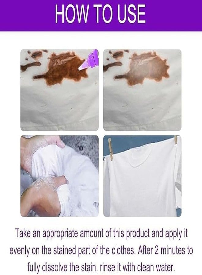 Bitrexup Stain Remover, Active Enzyme Laundry Stain Remover Purple Bottle, Active Enzyme Laundry Stain Remover, Garment Stubborn Stain Cleaner Oil Remover, Clothes Oil Stain Remover (150 ml) - Image 4