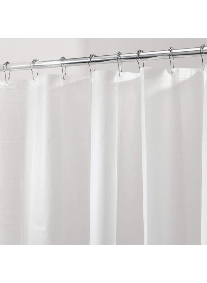 InterDesign iDesign PEVA Mold and Mildew Resistant Plastic Shower Curtain Liner for Use Alone or With Fabric Curtain, Set of 2, 72” x 72”, White  - Image 1