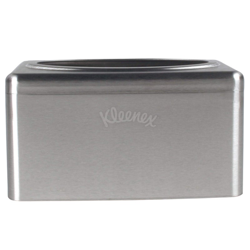 Kleenex Kleenex Stainless Steel Countertop Box Towel Cover (09924), for Kleenex POP-UP Box Hand Towels, 2 per Case  - Image 2