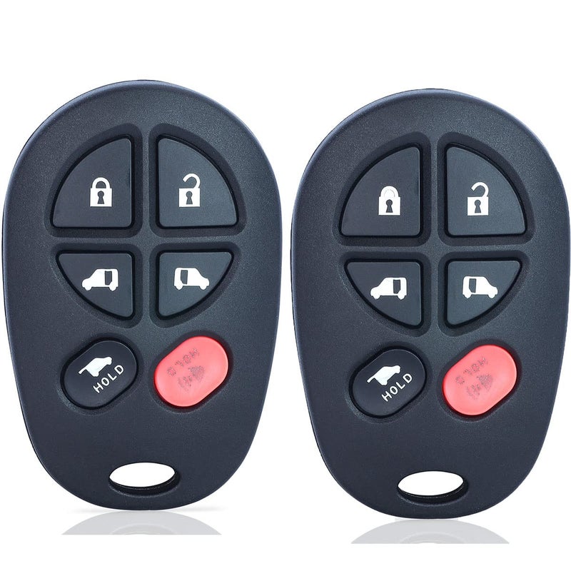 Beefunny Keyless Entry 6 Button Remote Car Key Fob for Toyota Sienna 20042013 FCC ID GQ43VT20T 2