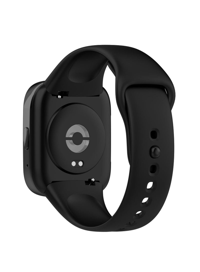 Replacement Band Compatible with Redmi Watch 3 Lite/3 Active Silicone Wrist Watch Strap Bracelet Band Soft And Durable(Black)  - Image 2