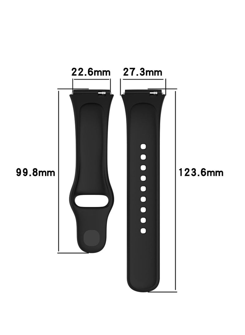 Replacement Band Compatible with Redmi Watch 3 Lite/3 Active Silicone Wrist Watch Strap Bracelet Band Soft And Durable(Black)  - Image 5