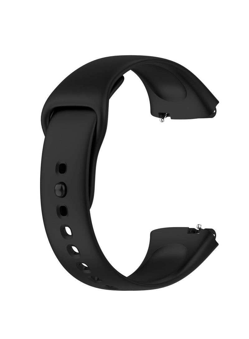Replacement Band Compatible with Redmi Watch 3 Lite/3 Active Silicone Wrist Watch Strap Bracelet Band Soft And Durable(Black)  - Image 4