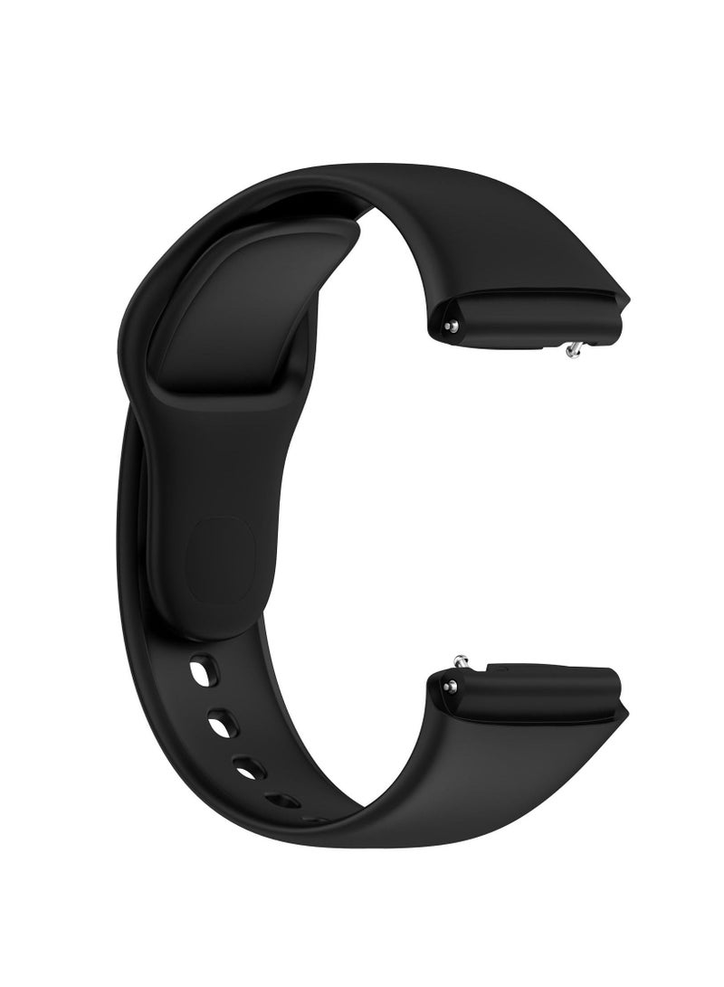 Replacement Band Compatible with Redmi Watch 3 Lite/3 Active Silicone Wrist Watch Strap Bracelet Band Soft And Durable(Black)  - Image 3
