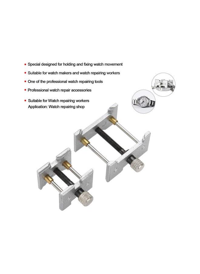 WYBOT - Clockwork Bracket Base, Universal Fixed Clock Pin Holder Clock Repair Tool, for Watchmaker Watch Repair Base Clockwork Holder Fixed Machine Ker, 2 Pieces - Image 1