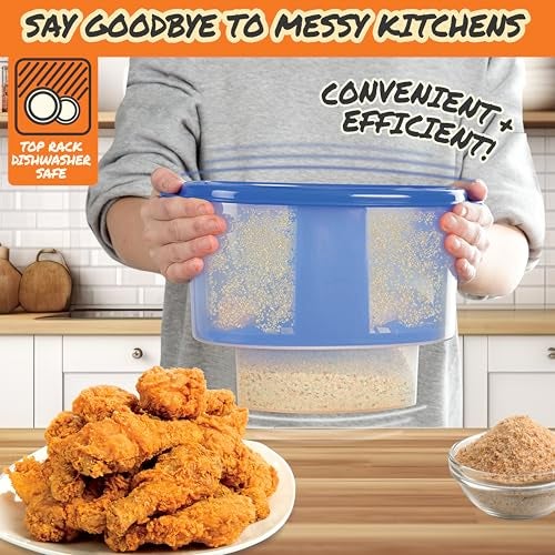 COOK'S CHOICE Onion Blossom Maker w The Original Better Breader Bowl- All-in-one Set with Blooming Onion Slicer & Mess Free Batter Breading Station- Great for Thanksgiving Holiday Parties- Made in USA - Image 5