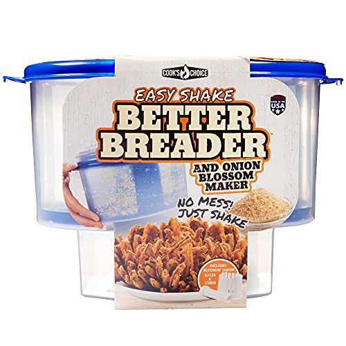 COOK'S CHOICE Onion Blossom Maker w The Original Better Breader Bowl- All-in-one Set with Blooming Onion Slicer & Mess Free Batter Breading Station- Great for Thanksgiving Holiday Parties- Made in USA - Image 2