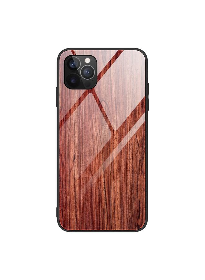 erorex Case For iPhone 12 Pro Max Wood Grain Tempered Glass + TPU Shockproof Case - Image 1