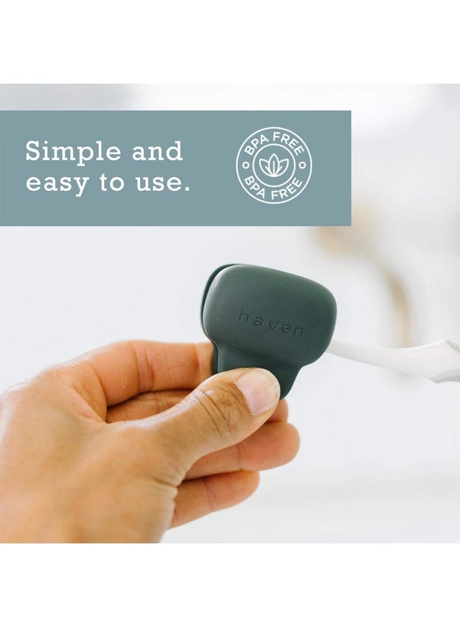 HAVEN Haven Toothbrush Cover - Fits Electronic and Manual Toothbrushes - Toothbrush Case Holder for Travel - Set of Two Tooth Brush Cap Protectors (Blue and Charcoal Gray) - Image 2