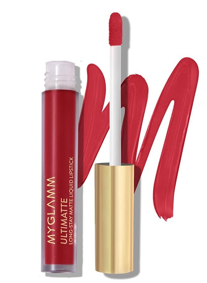 MyGlamm Ultimatte Long Stay Matte Liquid Lipstick Scarlet Queen - Image 1