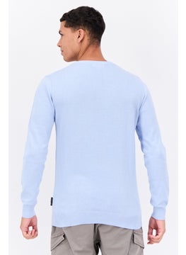 French Connection Men Crew Neck Knitted Sweater, Light Blue  - Image 3