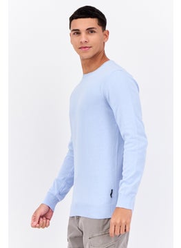French Connection Men Crew Neck Knitted Sweater, Light Blue  - Image 2