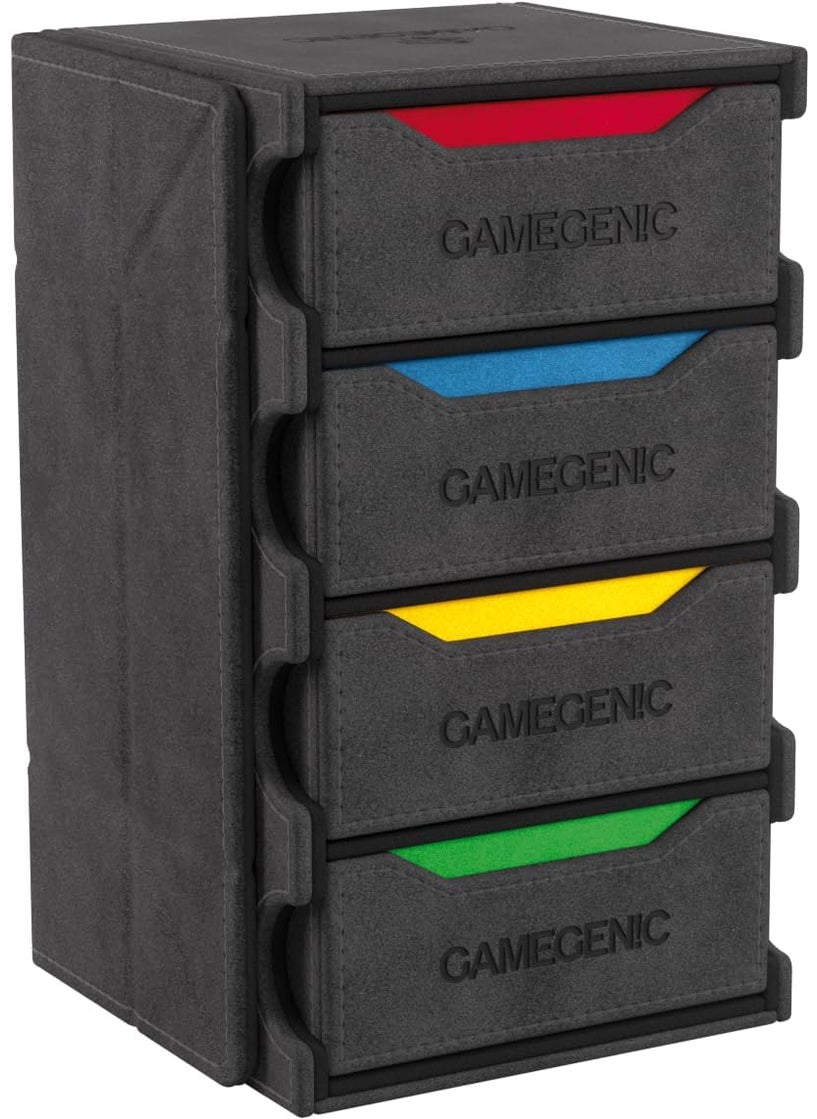 Asmodee Tokens Lair  Premium AllinOne Token Box with Integrated Dice Tray for Ultimate Gaming Experience Multifunctional Storage for Game Tokens Dice and Accessories Black Color Made by Gamegenic  - Image 1