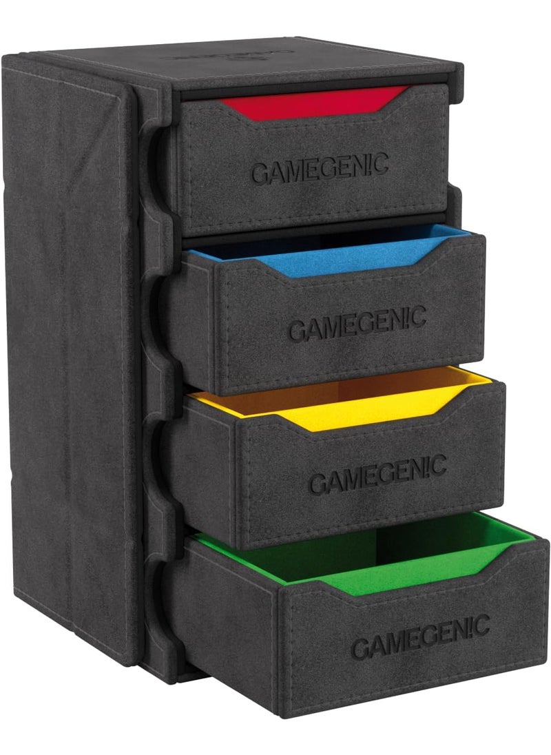 Asmodee Tokens Lair  Premium AllinOne Token Box with Integrated Dice Tray for Ultimate Gaming Experience Multifunctional Storage for Game Tokens Dice and Accessories Black Color Made by Gamegenic  - Image 2