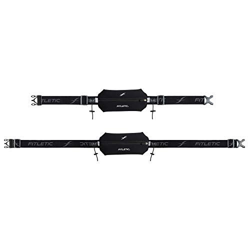Fitletic Neo Race Belt, Black | Unique No Bounce Design for Marathon, Triathlon, Trail, 5k, 10k | Running Belt | N01R-01 - Image 4