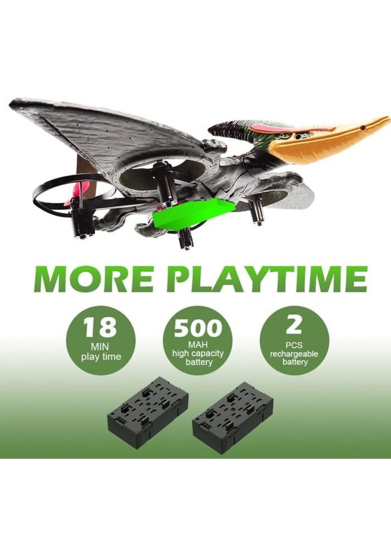ELTRAZONE - Dragon Remote Control Airplane – RC Dinosaur Plane 2.4G 6-Axis Gyro EPP Foam RC Aircraft, One Key Take Off, 360° Rotation, Easy to Fly RC Glider for Kids & Beginners – Fun Flying Toy (Green) - Image 1