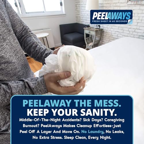 Peelaways Waterproof Disposable Bed Sheets – As Seen On Shark Tank | 5-Layer Absorbent Wellness Sheets for Elderly, Homecare, Hospital Use and Travel - Image 5