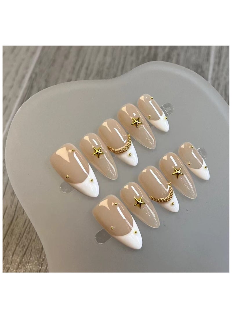 Binzo Beauty Binzo Beauty Handmade French Press On Nails, 10pcs,Nails Art , Acrylic Nails, False Nails  - Image 1