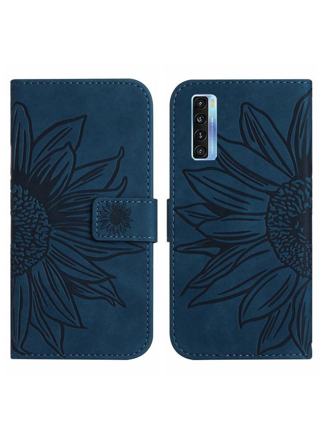 إيروريكس جراب لهاتف TCL 20S / 20 5G / 20L / 20L+ جراب هاتف جلدي قلاب بنقشة زهرة الشمس مع حبل - Image 2