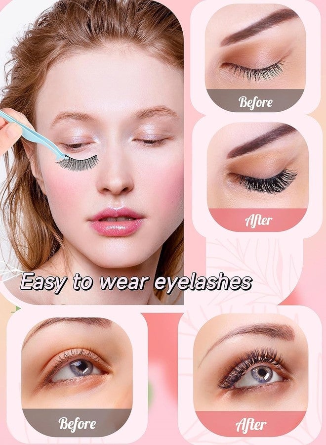 Dkriva رموش صناعية ذاتية اللصق من Dkriva® قابلة لإعادة الاستخدام ومقاومة للماء، رموش طبيعية خفيفة سهلة الارتداء بدون غراء، مكياج هندي (ثلاثي الأبعاد - 04) - Image 4