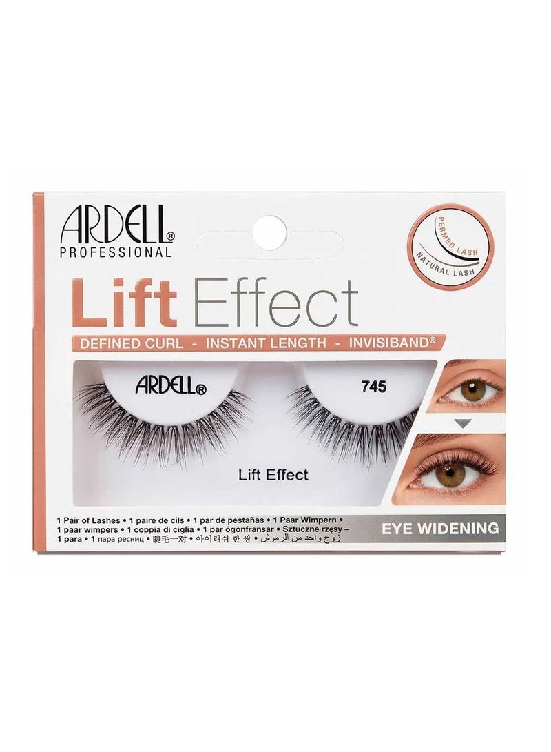 أرديل Ardell Strip Lash Lift Effect 745 – رموش صناعية ذات مظهر طبيعي مع تأثير رفع العين
