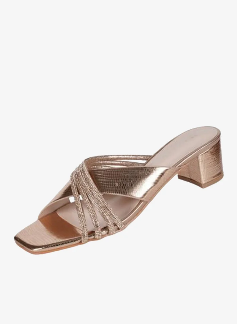 ZAYNA 221-251 Zayna Ladies Block Heel Sandals 18F8827-216 Rose Gold
