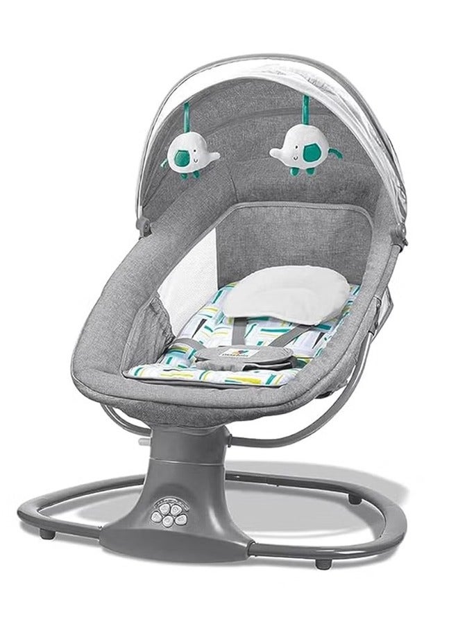 Mastela Baby Swing for Infants - Electric Baby Rocker with 5 Speeds, 3-in-1 Adjustable Backrest Baby Bouncer, Remote Control Rocking Chair - Image 1