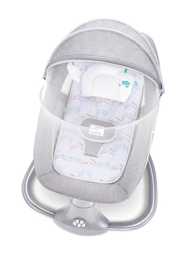Mastela Baby Swing for Infants - Electric Baby Rocker with 5 Speeds, 3-in-1 Adjustable Backrest Baby Bouncer, Remote Control Rocking Chair - Image 4