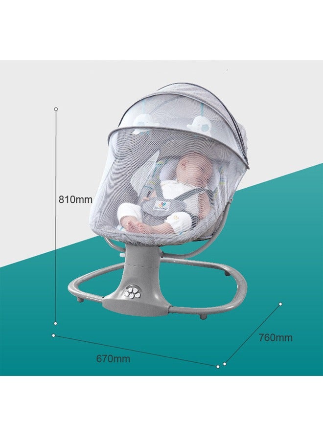 Mastela Baby Swing for Infants - Electric Baby Rocker with 5 Speeds, 3-in-1 Adjustable Backrest Baby Bouncer, Remote Control Rocking Chair - Image 3