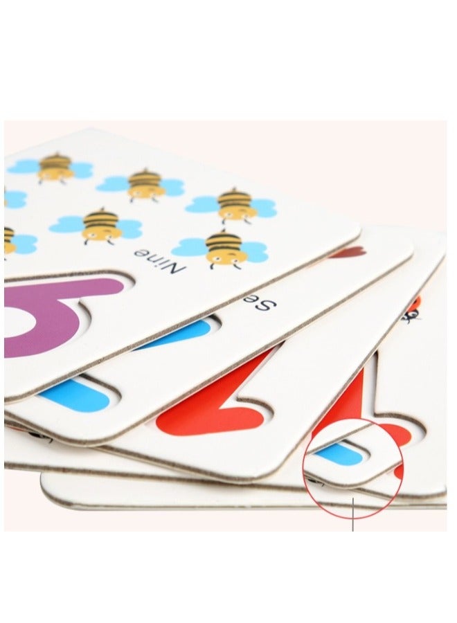 حديقة الألعاب بطاقات الأرقام والحساب مع أعواد العد - لعبة تعلم الرياضيات مونتيسوري للأطفال، مجموعة حسابية للتعليم المبكر، لعبة العد التعليمية للأطفال في مرحلة ما قبل المدرسة - Image 2