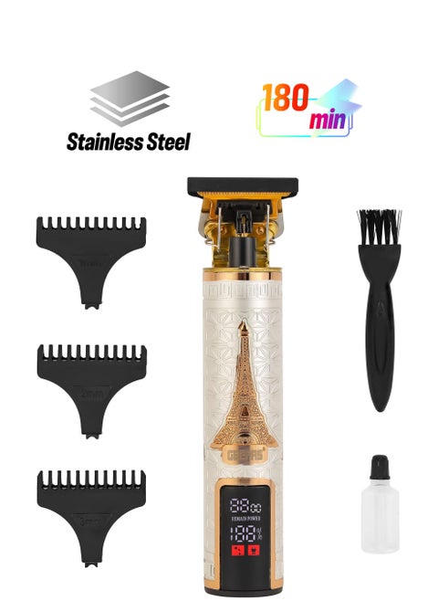 Geepas Professional Digital Hair Clipper- GTR56039| Hair Clipper with High Capacity Li-ion Battery and Fast Charging| High Performance T-Blade for Efficient Operation, Does not Hurt Scalp| LCD Display