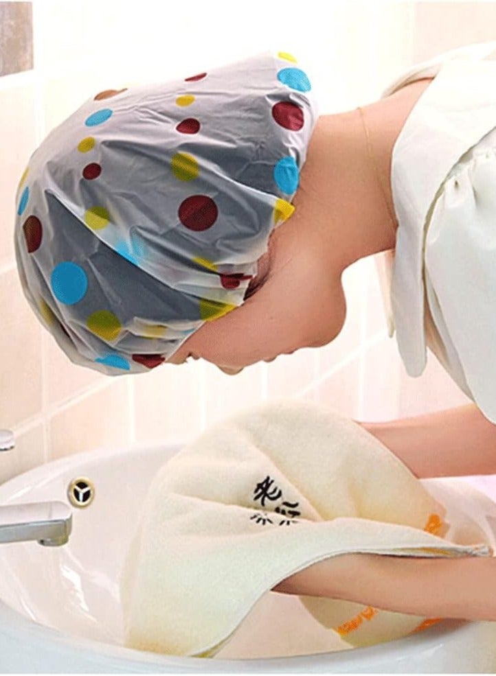 3pcs plastic shower caps - Image 4
