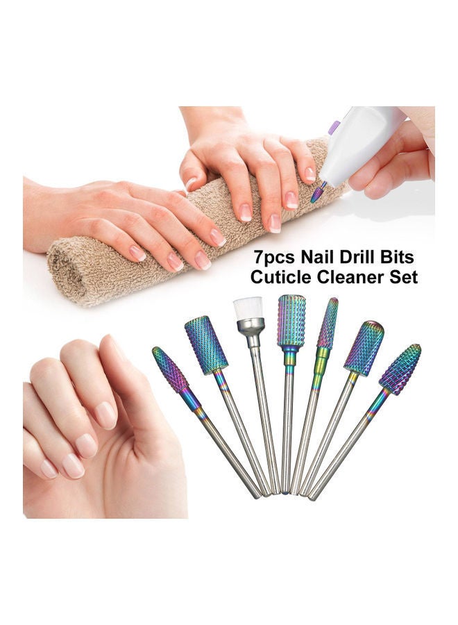 NIBEMINENT 7-Piece Tungsten Carbide Nail Drill Bits Set Multicolour - Image 5