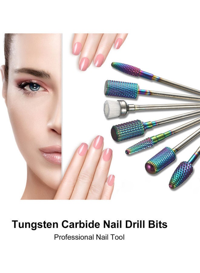 NIBEMINENT 7-Piece Tungsten Carbide Nail Drill Bits Set Multicolour - Image 3