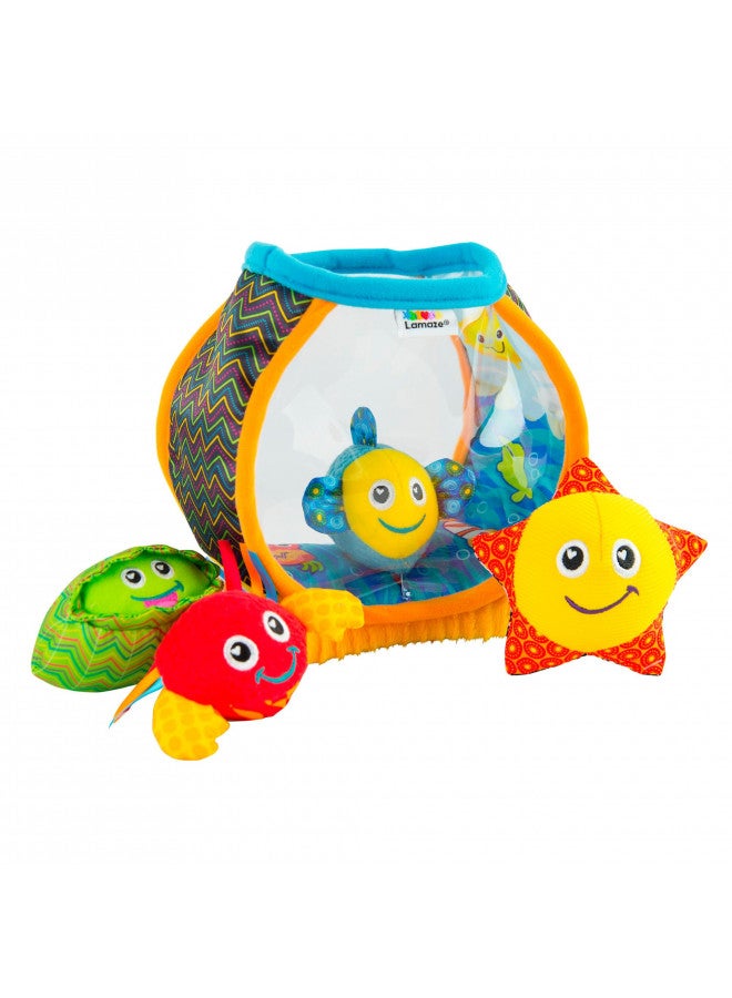 LAMAZE - My First Fishbowl Toy, Capture Baby's Curiosity with Sea Creatures to Rattle, Squeak and Collect with Colorful Patterns, Interesting Textures and Unique Sounds, 6 Months and Older