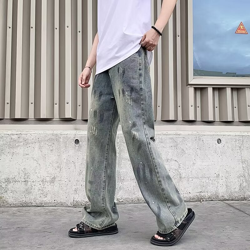Unisex Classic Denim Jeans Loose Fit Daily Outdoor Wear - Image 1