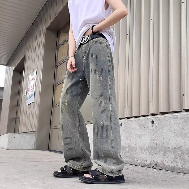 Unisex Classic Denim Jeans Loose Fit Daily Outdoor Wear - Image 3