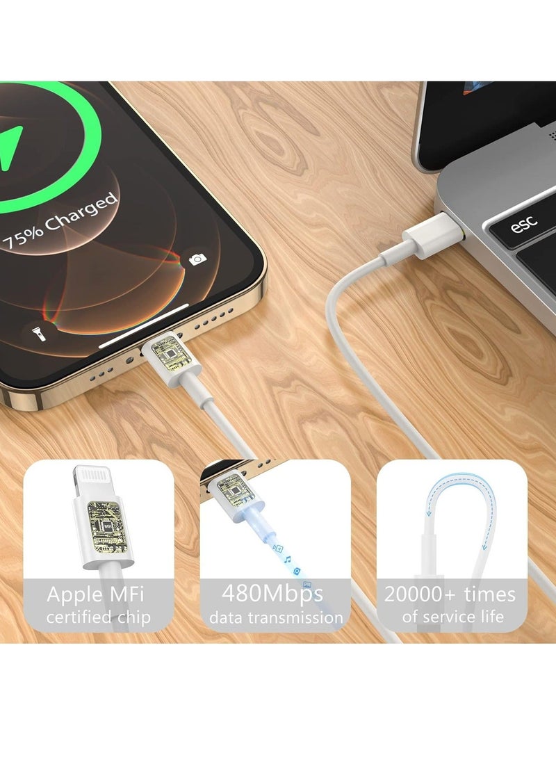 HuHa - iPhone Fast Charger Plug and Cable [MFi Certified] 20W PD USB-C iPhone Charger Fast Charge Plug UK with 2M iPhone Fast Charger Cable Lightning Cable for iPhone 14/14 Pro Max/13/12/11/XS/XR/XS/8,iPad - Image 1
