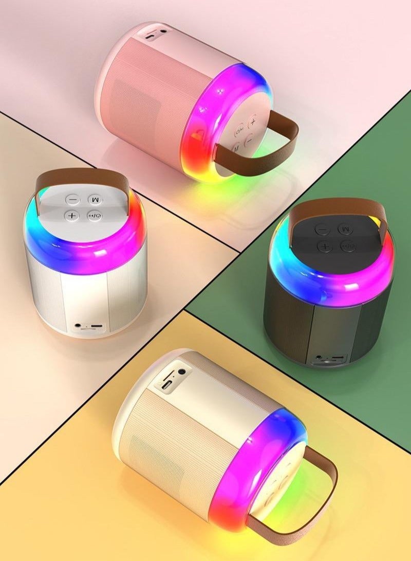 مكبر صوت بلوتوث شائع مع ميكروفون كاريوكي محمول صغير – جهاز غناء للأطفال، كيه تي في صغير للاستخدام المنزلي - Image 2