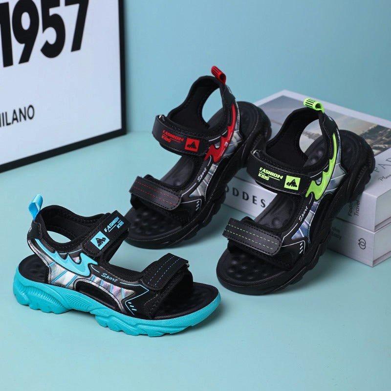 Children'S Shoes Kidsren'S Sandals 2025 Soft-Soled Non-Slip Boys' Beach Shoes For Middle-Aged And Primary School Students Sandals - Image 2