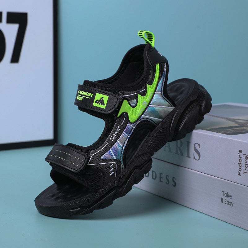 Children'S Shoes Kidsren'S Sandals 2025 Soft-Soled Non-Slip Boys' Beach Shoes For Middle-Aged And Primary School Students Sandals - Image 3