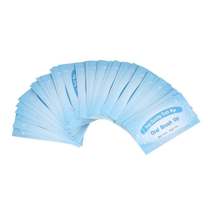 MintFlavored Oral Finger Wipes Teeth whitening Wipes Oral Cleaning Wipe 100 Pcs