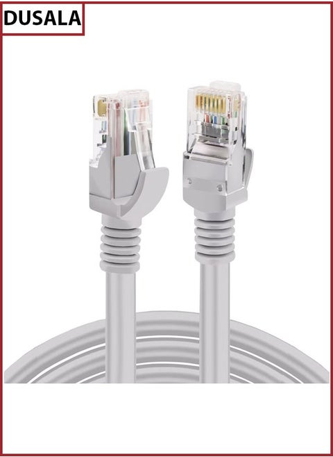 High Speed RJ45 cat6 Ethernet Patch Cable LAN Cable Compatible for PS4/PS3, Nintendo Switch, Raspberry Pi 4, Smart TV, Computer, Modem, Router, 25 Meter Grey